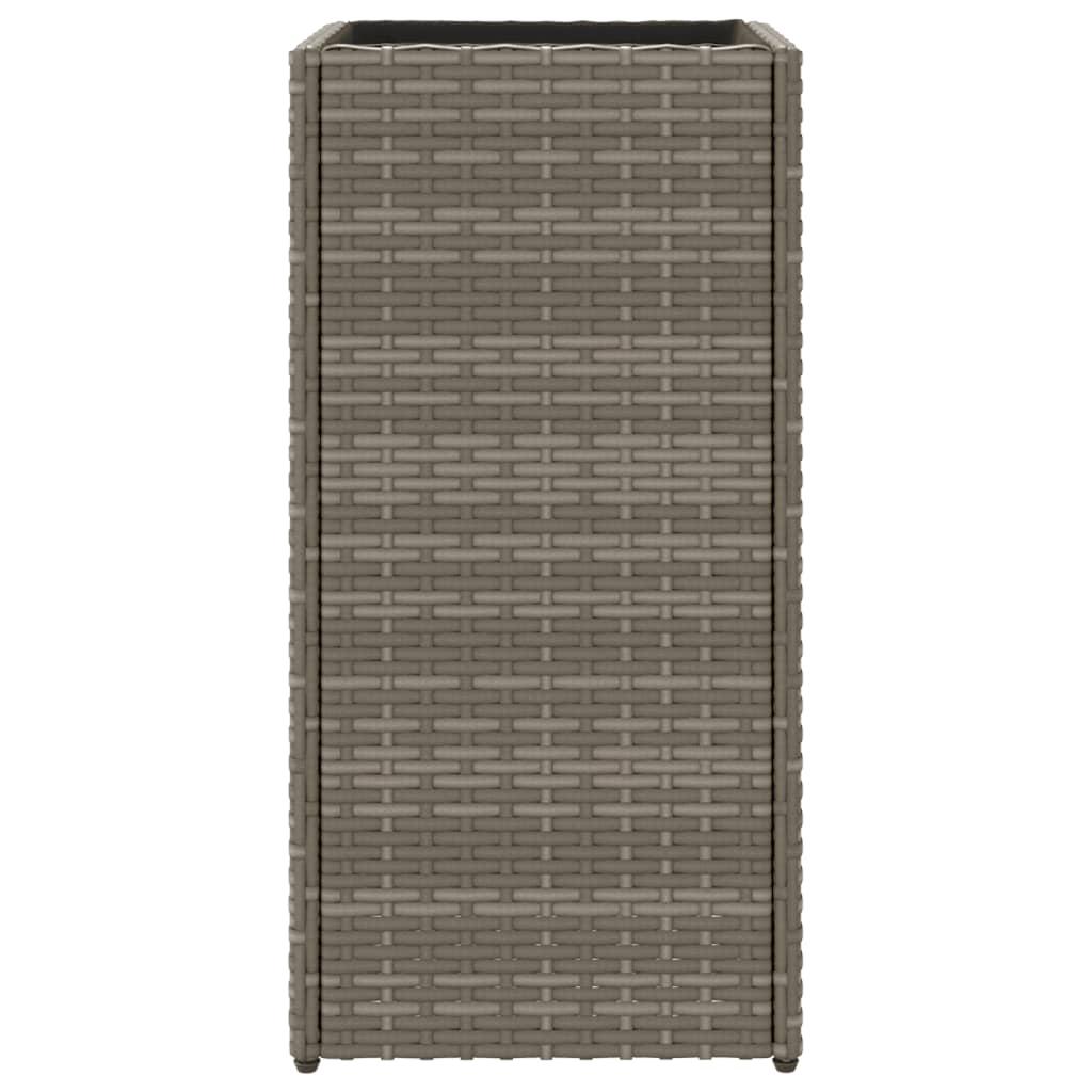 Plantekasse 30x30x60 cm polyrattan grå