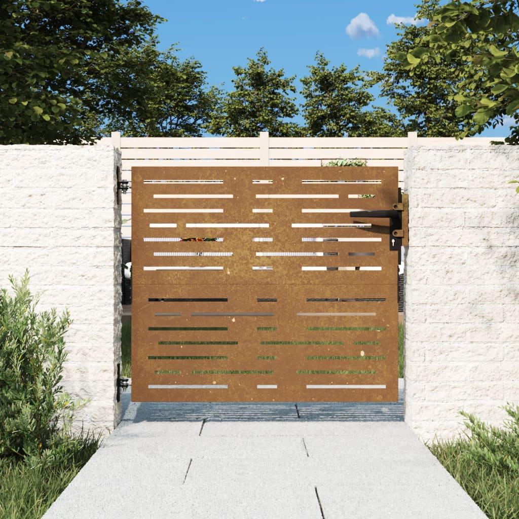 Havelåge 85x100 cm cortenstål firkantet design
