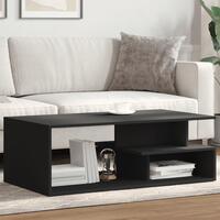 Sofabord 102x55x35 cm konstrueret træ sort