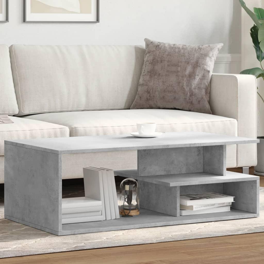Sofabord 102x55x35 cm konstrueret træ betongrå