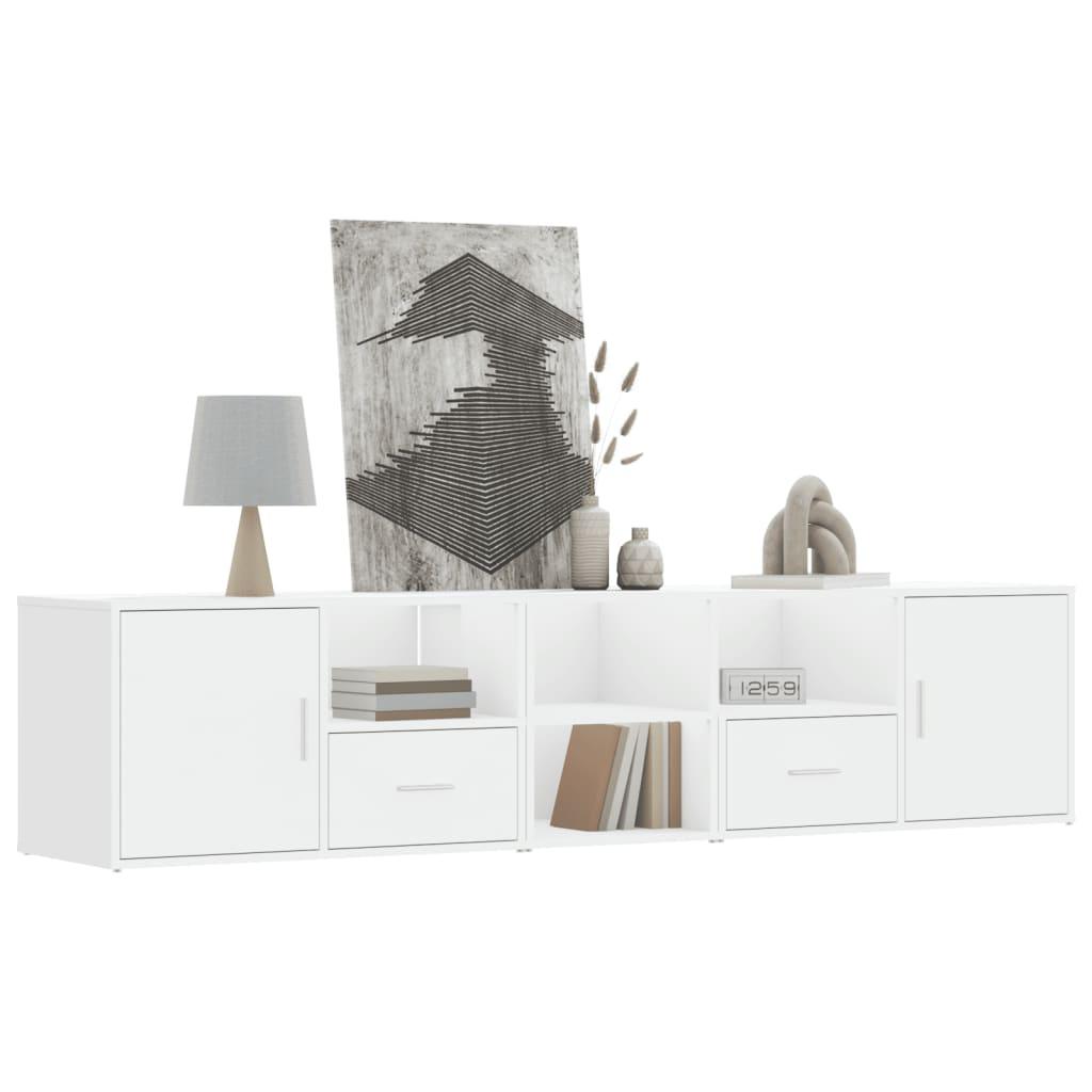Hjørneskab 200x40x45 cm konstrueret træ hvid