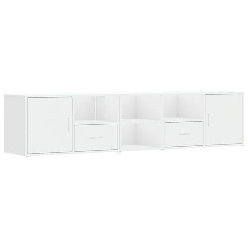 Hjørneskab 200x40x45 cm konstrueret træ hvid