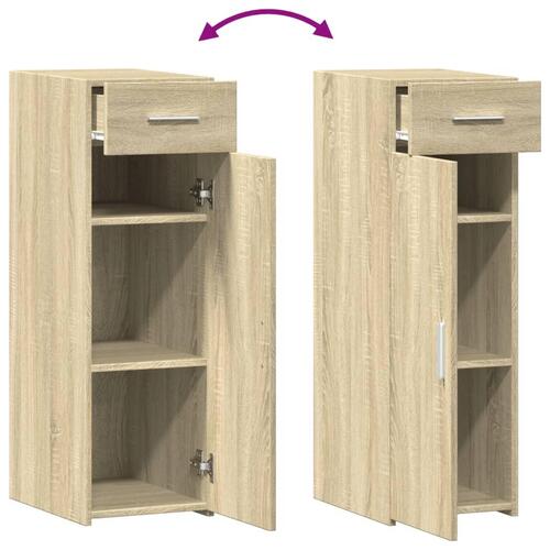 Reol 30x42,5x93 cm konstrueret træ sonoma-eg