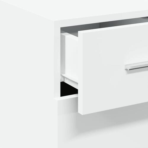 Reol 30x42,5x93 cm konstrueret træ hvid