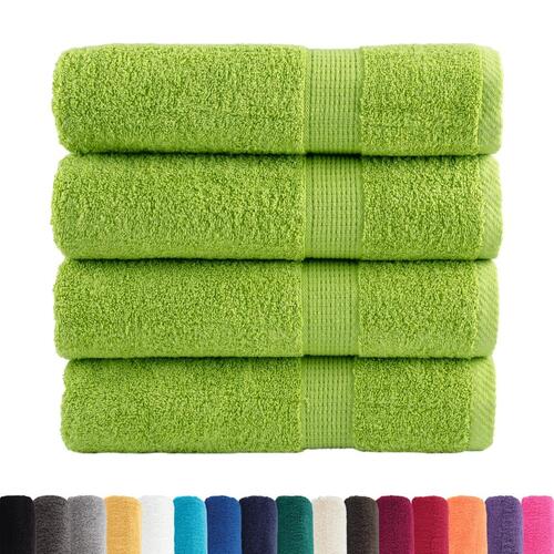 Badehåndklæder 4 stk. Premium 100x150 cm 100 % bomuld grøn
