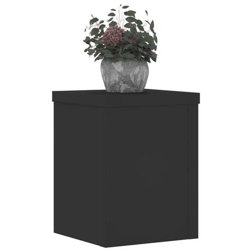 Plantestativer 2 stk. 15x15x20 cm konstrueret træ sort