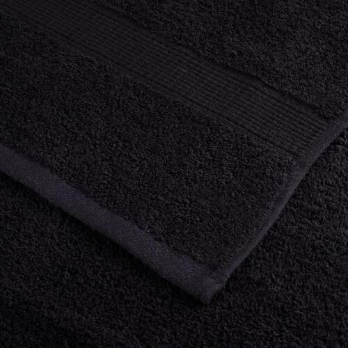 Badehåndklæder 4 stk. Premium 70x140 cm 100 % bomuld sort
