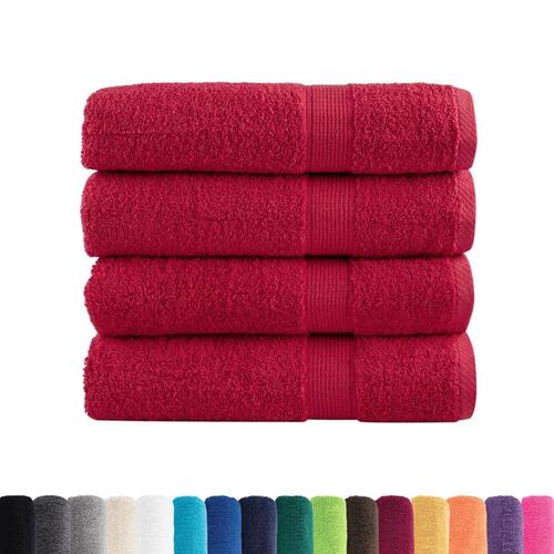 Badehåndklæder 4 stk. Premium 100x150 cm 100 % bomuld grøn