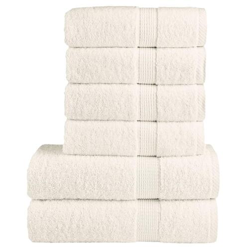 Håndklæder 6 stk. Premium SOLUND 600 g/m2 creme