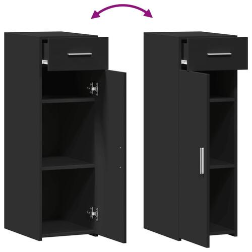 Skab 30x42,5x93 cm konstrueret træ sort