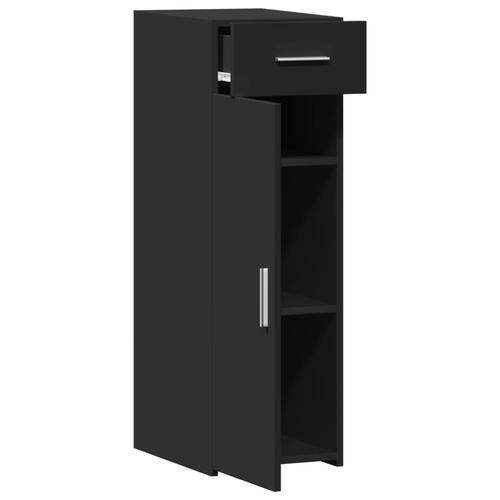 Skab 30x42,5x93 cm konstrueret træ sort