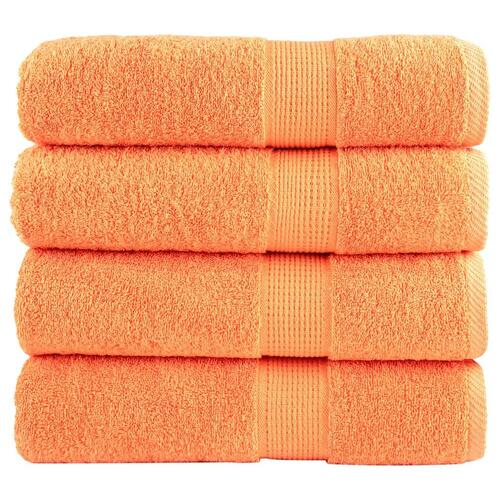 Badehåndklæder 4 stk. Premium 100x150 cm 100 % bomuld grøn