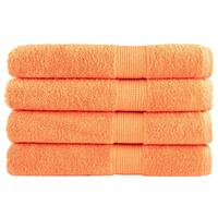 Håndklæder 4 stk. Premium 100x200 cm 100 % bomuld orange