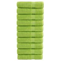 Badehåndklæder 10 stk. Premium 100x150 cm 100 % bomuld grøn