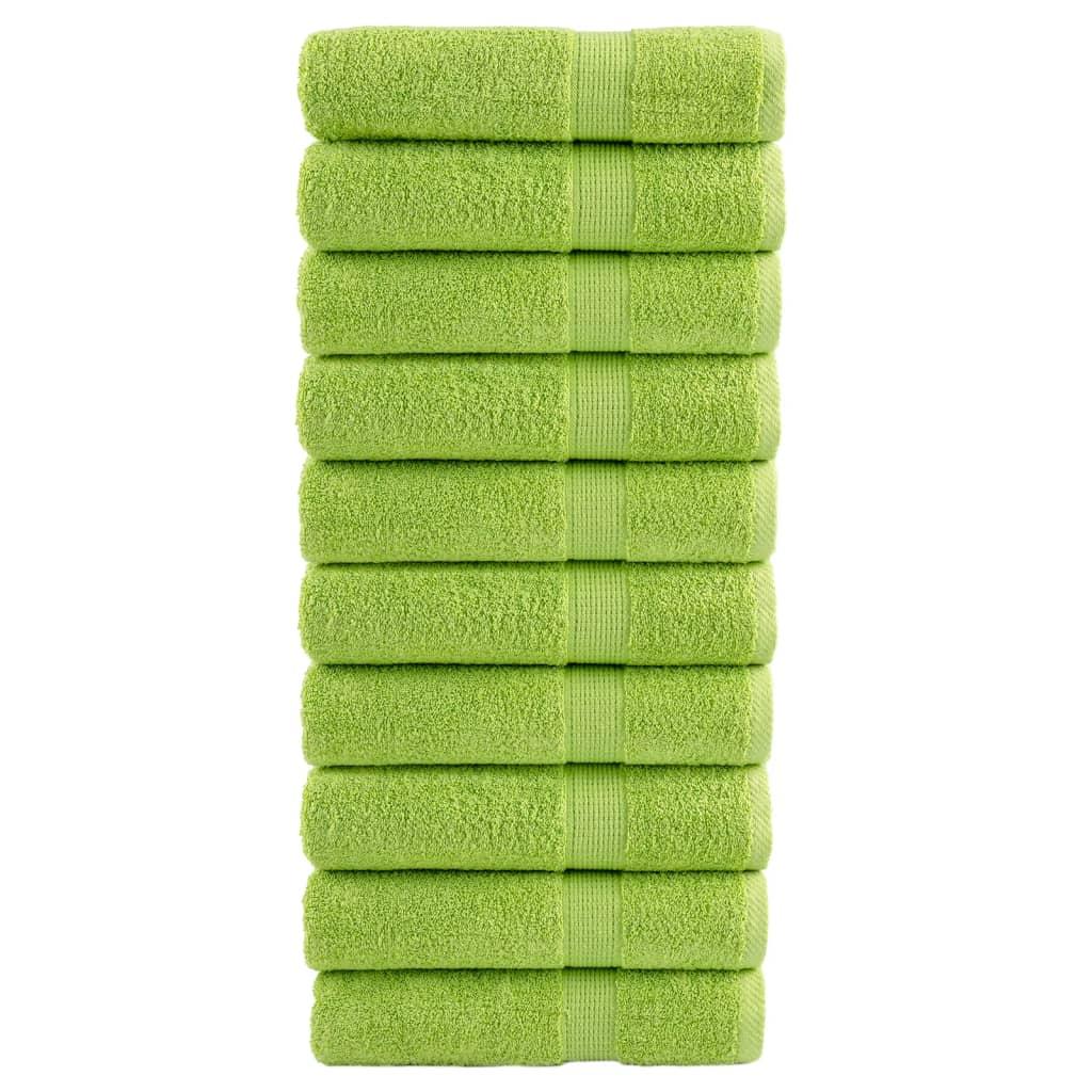 Badehåndklæder SOLUND 10 stk. Premium 100x150 cm 600 g/m2 grøn