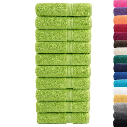 Badehåndklæder 10 stk. Premium 100x150 cm 100 % bomuld grøn