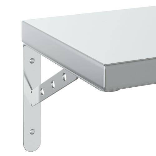Væghylder 2 stk. 50x23,5 cm rustfrit stål sølvfarvet