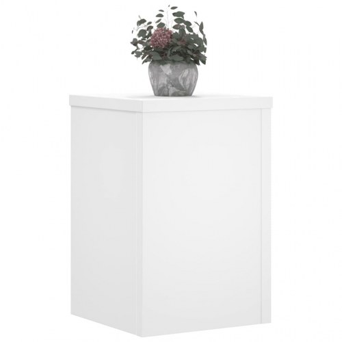 Plantestativer sæt á 2 - 25 × 25 × 35 cm - hvidt konstrueret træ