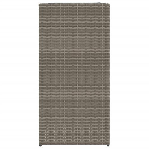 Plantekasse 40x40x80 cm polyrattan grå