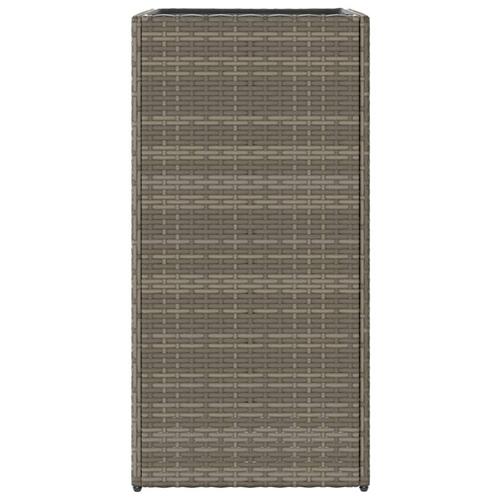 Plantekasse 40x40x80 cm polyrattan grå