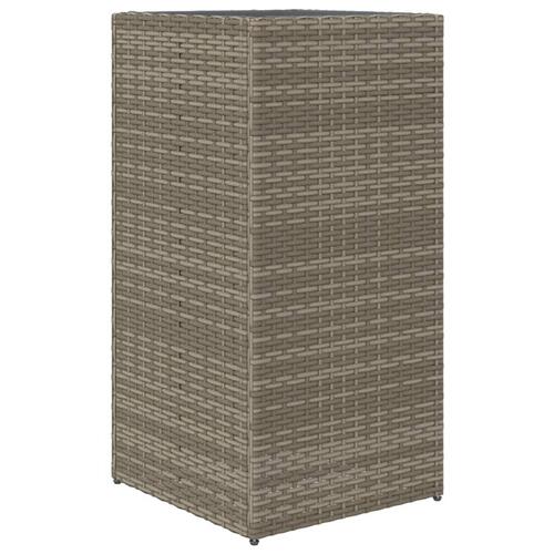 Plantekasse 40x40x80 cm polyrattan grå