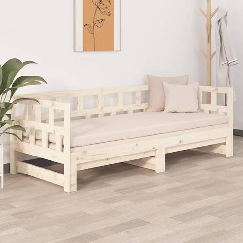 Daybed med udtræk 2x(90x200) cm massivt fyrretræ