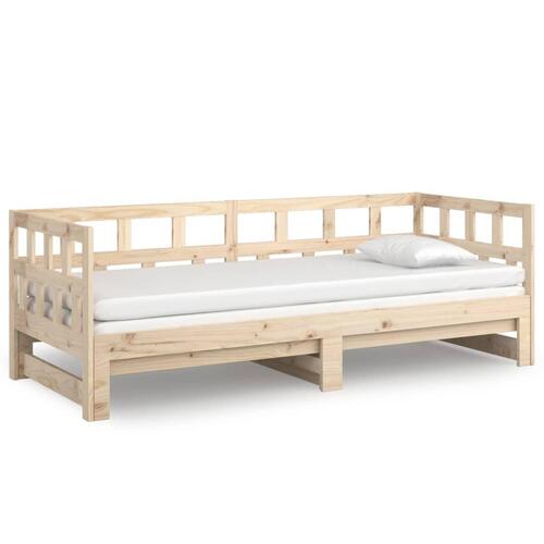 Daybed med udtræk 2x(90x200) cm massivt fyrretræ