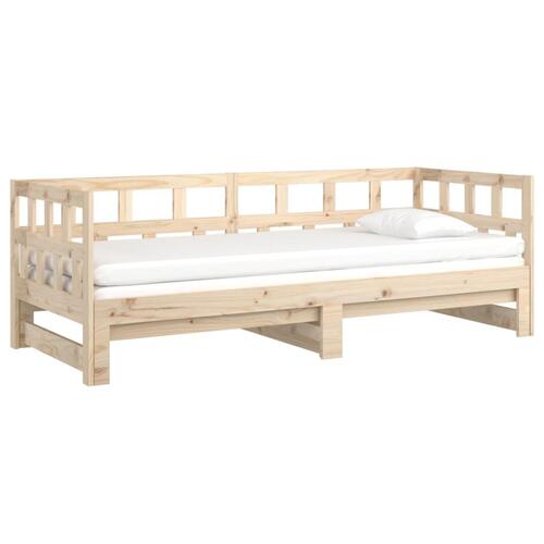 Daybed med udtræk 2x(90x200) cm massivt fyrretræ