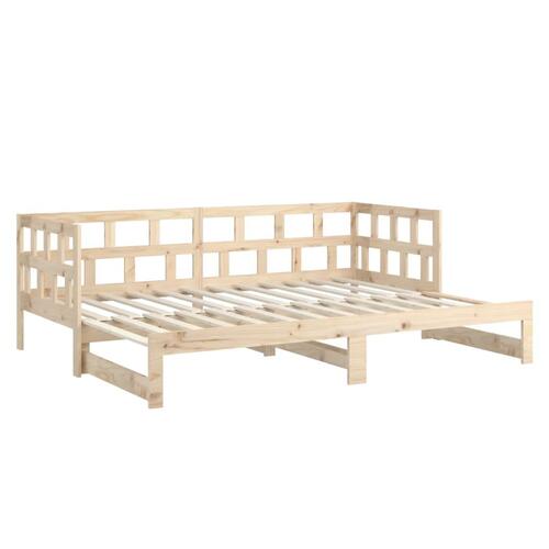 Daybed med udtræk 2x(90x200) cm massivt fyrretræ