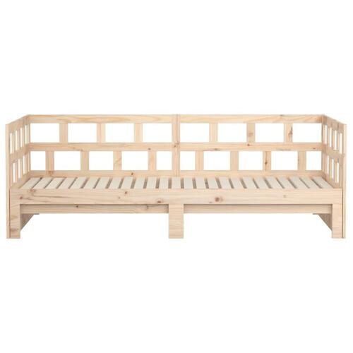 Daybed med udtræk 2x(90x200) cm massivt fyrretræ