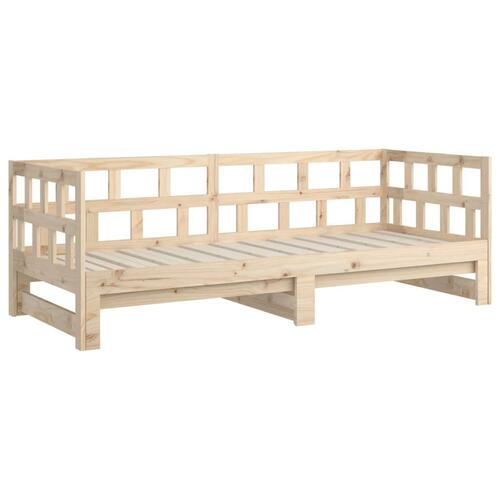 Daybed med udtræk 2x(90x200) cm massivt fyrretræ