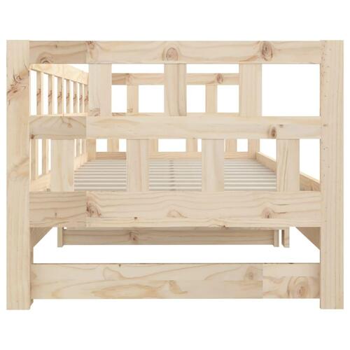 Daybed med udtræk 2x(90x200) cm massivt fyrretræ