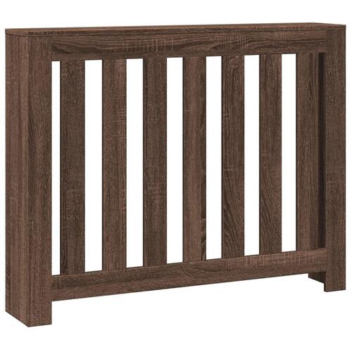Radiatorskjuler 104x20x82 cm konstrueret træ brun egetræ
