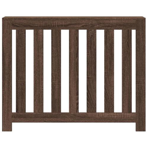 Radiatorskjuler 104x20x82 cm konstrueret træ brun egetræ