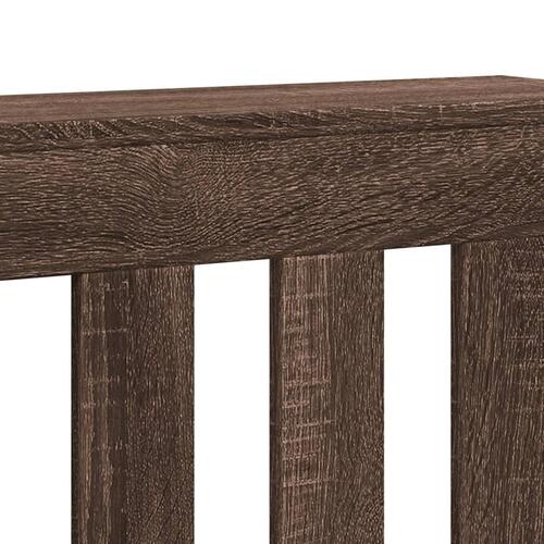 Radiatorskjuler 104x20x82 cm konstrueret træ brun egetræ