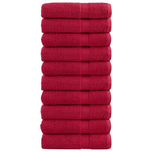Håndklæder SOLUND 10 stk. Premium 70x140 cm 600 g/m2 rød