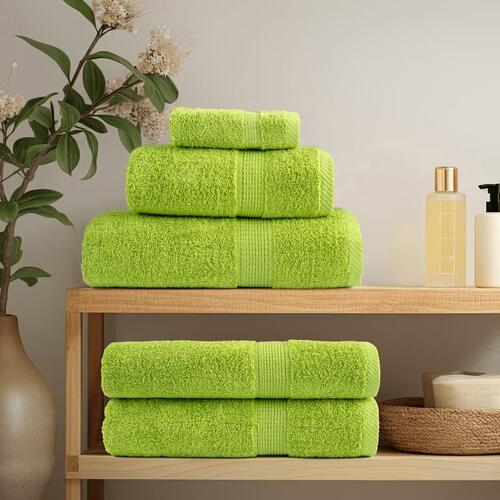Badehåndklæder 4 stk. Premium 70x140 cm 100 % bomuld æblegrøn
