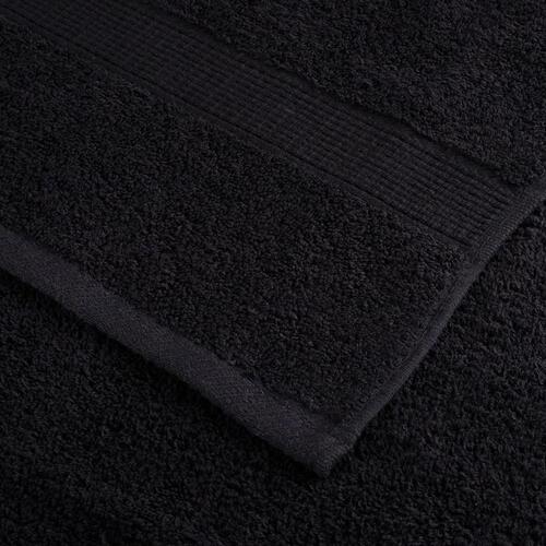 Håndklæder 4 stk. Premium 100x200 cm 100 % bomuld sort