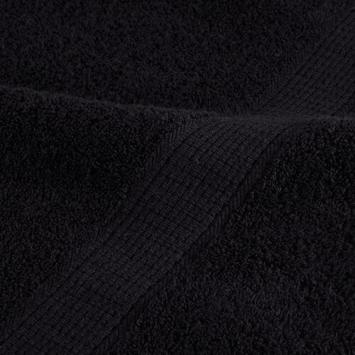 Håndklæder 4 stk. Premium 100x200 cm 100 % bomuld sort