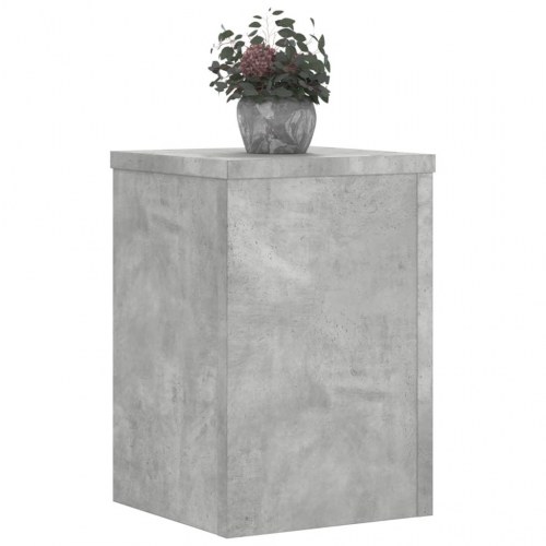 Plantestativer sæt á 2 - 20 × 20 × 30 cm i konstrueret træ, betongrå
