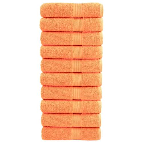 Håndklæder 10 stk. Premium 70x140 cm 100 % bomuld orange