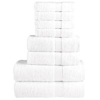 Håndklæder 8 stk. Premium 600 g/m2 100 % bomuld hvid