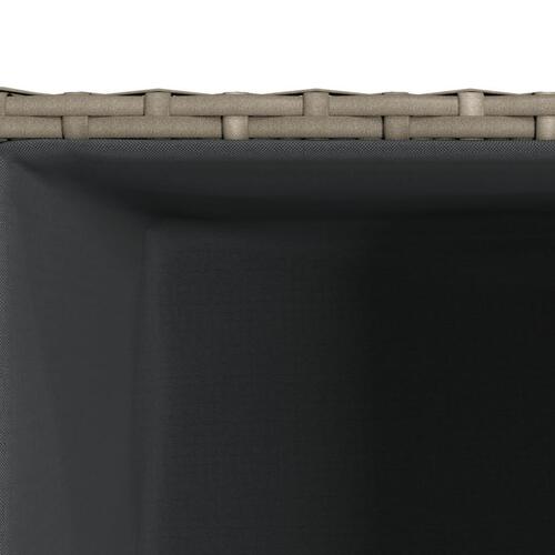 Plantekasser 3 stk. polyrattan grå