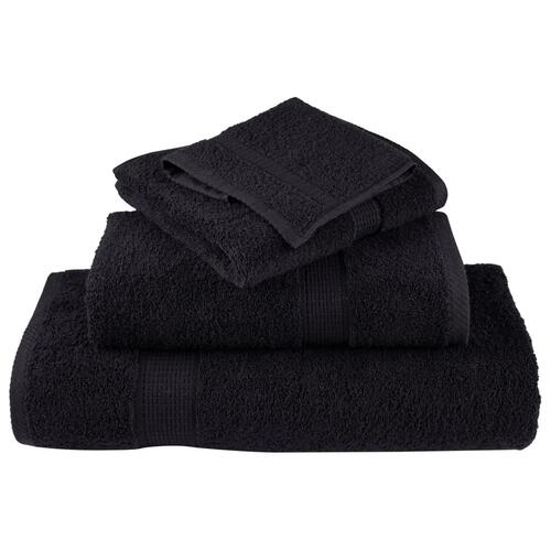 Håndklæder 8 stk. Premium 600 g/m2 100 % bomuld sort