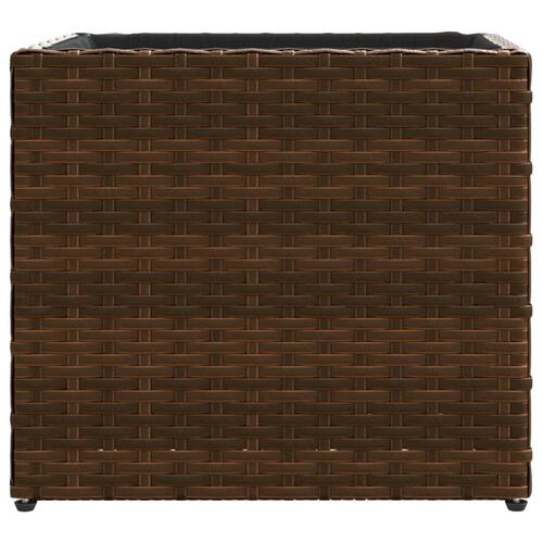 Plantekasse 36x30x32 cm polyrattan brun