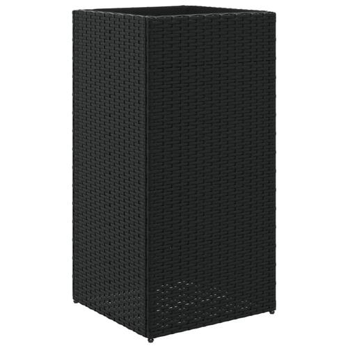 Plantekasse 40x40x80 cm polyrattan sort