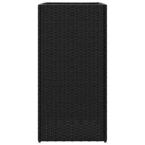 Plantekasse 40x40x80 cm polyrattan sort