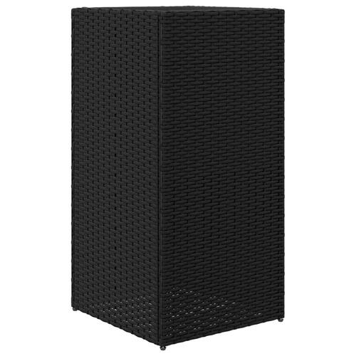 Plantekasse 40x40x80 cm polyrattan sort