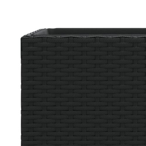 Plantekasse 40x40x80 cm polyrattan sort