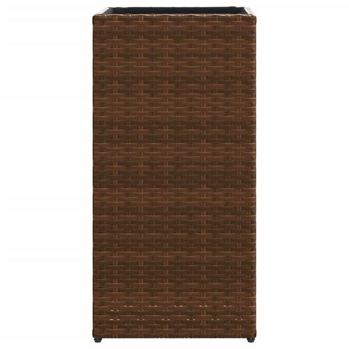 Plantekasse 30x30x60 cm polyrattan brun